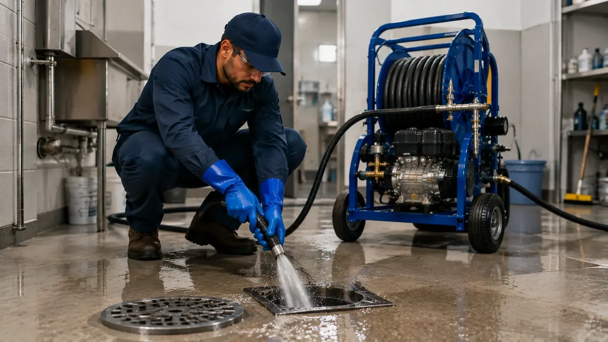 Floor Drain Hydro Jet Cleaning in Woodland Hills